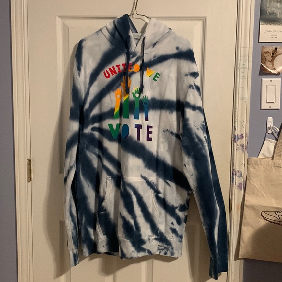 Urban Outfitters United We Vote Oversized Tie Dye Hoodie - Picture 1 of 4